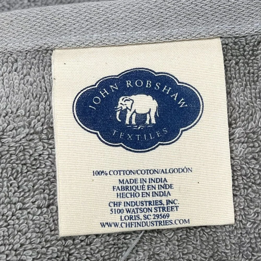 John Robshaw 3 Gray Bath Towels Set